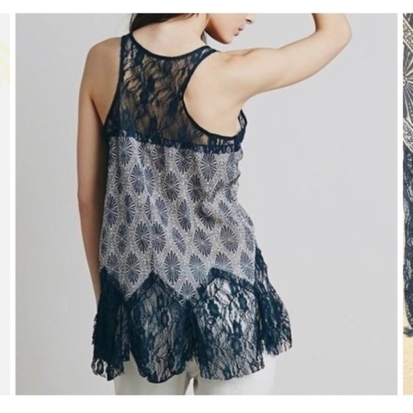 Free People Bell Trapeze Lace Cami Tank Top - Picture 2 of 10